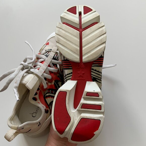 Women's Christian Dior D-Connect Cupidon Chunky Sneakers Super Rare Size 36 - Picture 9 of 11
